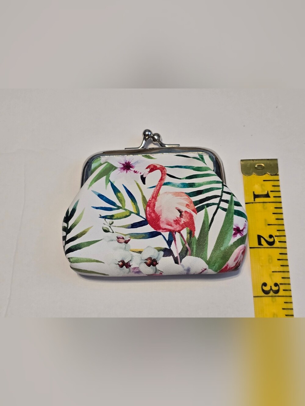 👛 Boutique Coin Purse Lot 3pc Pastel Fur Skull Flamingo Clasp Pouch 🦩💀 - Picture 4 of 4